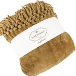 Плед из велсофта с бахромой горчичный Nappa Soft Tivolio