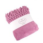 Плед из велсофта с бахромой светло-лиловый Nappa Soft Tivolio