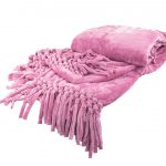 Плед из велсофта с бахромой светло-лиловый Nappa Soft Tivolio