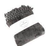 Плед из велсофта с бахромой серый Nappa Soft Tivolio
