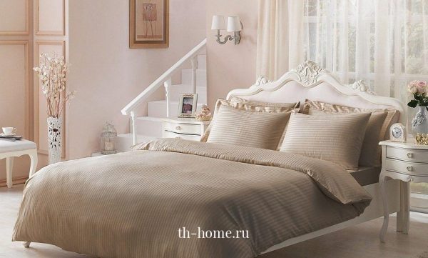 КПБ TIVOLYO HOME JACQUARD (КОРИЧНЕВЫЙ)