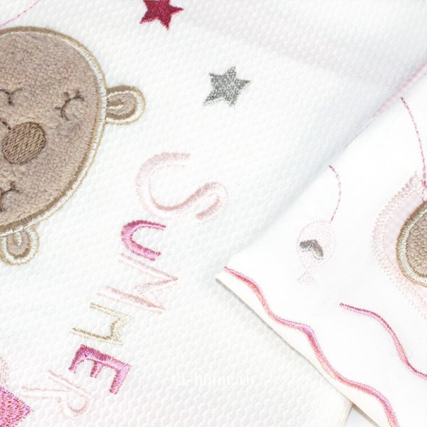 TIVOLYO HOME КПБ + ПИКЕ FISHY BEBE РОЗОВЫЙ