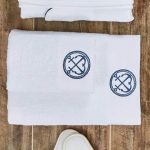 Ecocotton Route Erkek Beyaz 2’li Havlu Seti