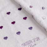 CANDY LOVE НАБОР ПОЛОТЕНЕЦ — 3 ШТ БЕЛЫЙ:СИРЕНЕВЫЙ