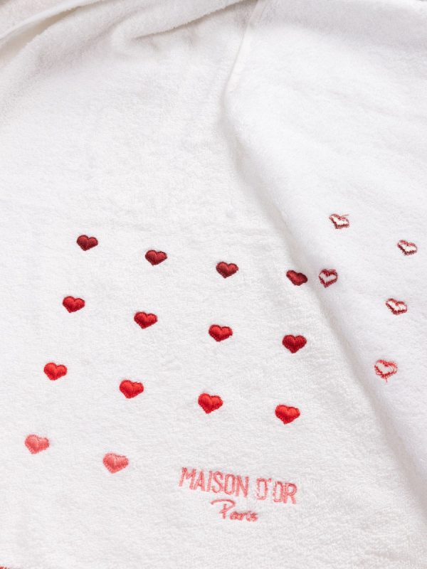 MAISON D’OR CANDY LOVE НАБОР ПОЛОТЕНЕЦ — 3 ШТ БЕЛЫЙ:КРАСНЫЙ лллл